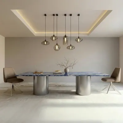 Tables Salle à Manger - Jaspura - Tables à manger - Granit Blue Bahia - 180X90X75 cm - STONE VALLEY