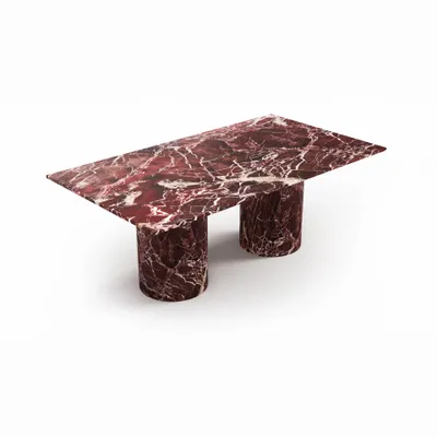 Tables de jardin - Tables à manger - 200X100X75 cm - Jaspura - Marbre Rosso Levano - STONE VALLEY