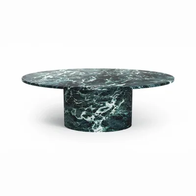 Tables basses - Valleyra - Tables basses - Marbre Verde Alpi - 120X70X40 cm - STONE VALLEY