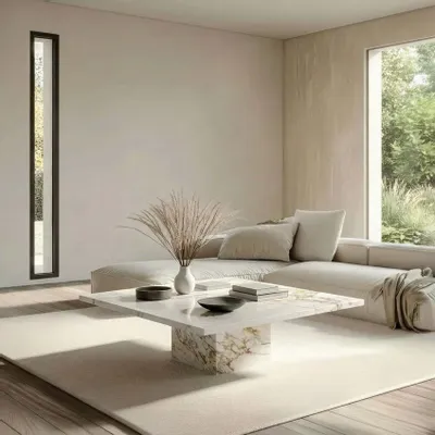 Tables basses - Carrera - Tables basses - Marbre Calacatta Oro - 90X90X40 cm - STONE VALLEY