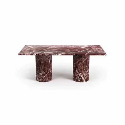 Coffee tables - Jaspura - Coffee tables - Rosso Levano marble - 120X60X40 cm - STONE VALLEY