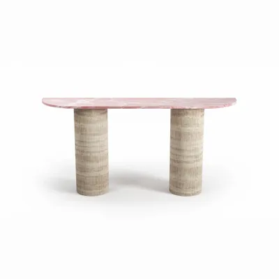 Consoles - Ombrure - Table console - Onyx Rose - 160X40X85 cm - STONE VALLEY