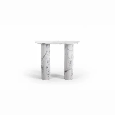 Console table - Ombrure mini - Console table - Statuario Michelangelo Carrara marble - 100X30X85 cm - STONE VALLEY