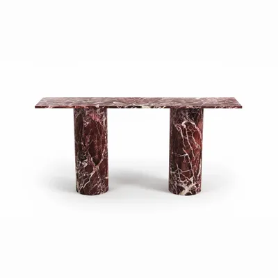 Console table - Ombrure - Console table - Rosso Levano marble - 160X40X85 cm - STONE VALLEY