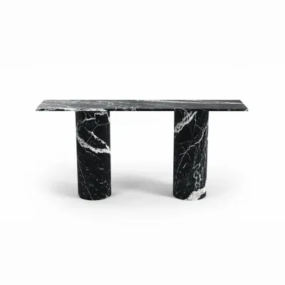 Tables de jardin - Ombrure - Table console - Marbre Nero Maquina - 180X40X85 cm - STONE VALLEY