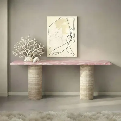 Console table - Ombrure - Console table - Pink Onyx - 180X40X85 cm - STONE VALLEY