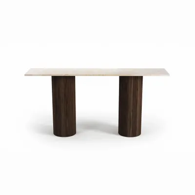 Consoles - Ombrure - Table console - Marbre Crema - 180X40X85 cm - STONE VALLEY