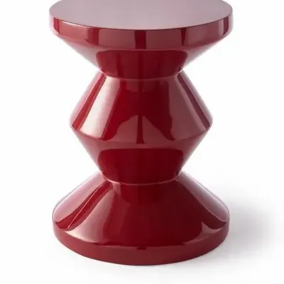 Tabourets - Tabouret Zig Zag ruby red - POLSPOTTEN