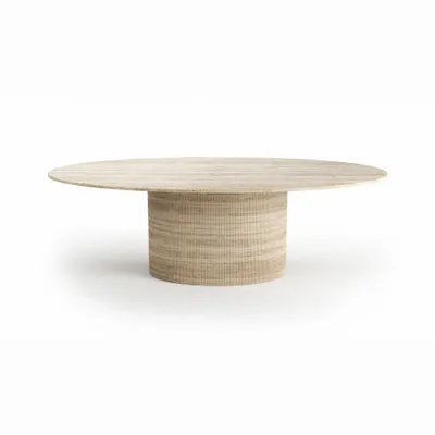 Dining Tables - Valleyra - Dining Tables - Classic Travertine - 240X120X75 cm - STONE VALLEY
