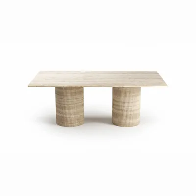 Dining Tables - Jaspura - Dining Tables - Classic Travertine - 160X90X75 cm - STONE VALLEY