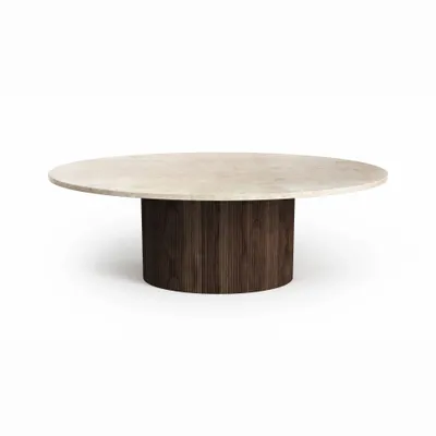 Tables de jardin - Valleyra - Table basse - Marbre Crema - 140X80X40cm - STONE VALLEY
