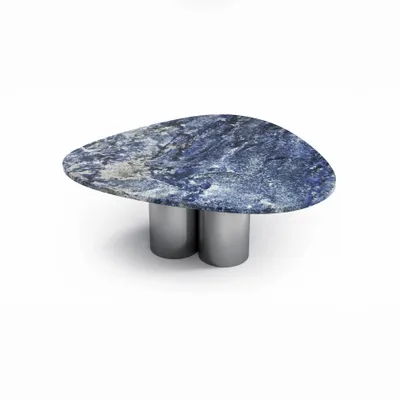 Tables basses - Rivage - Tables basses - Granit Blue Bahia - 80X80X40 cm - STONE VALLEY