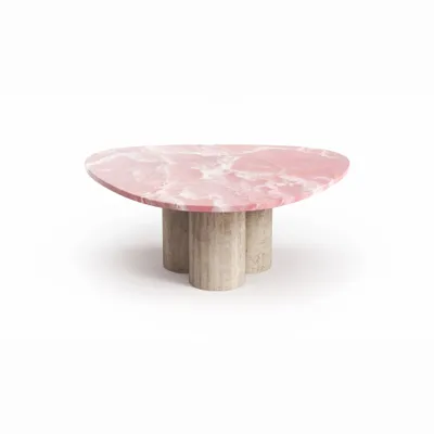 Tables basses - Rivage - Tables basses - Onyx Rose - 100X100X40 cm - STONE VALLEY