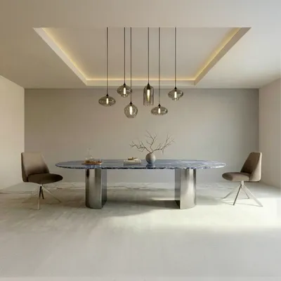 Tables Salle à Manger - Refleko - Tables à manger - Granit Blue Bahia - 240X110X75 cm - STONE VALLEY