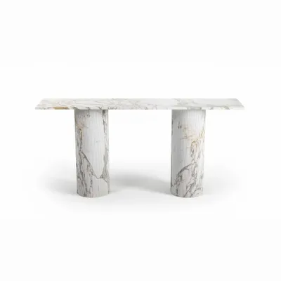 Consoles - Ombrure - Table console - Marbre Calacatta Oro - 180X40X85 cm - STONE VALLEY