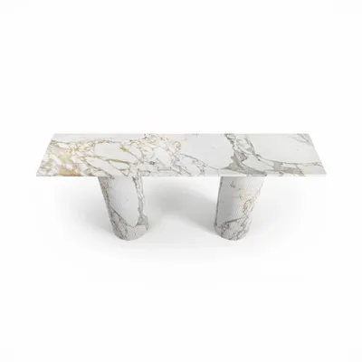 Tables pour hôtels - Table console - 180X40X85cm - Ombrure - Marbre Calacatta Oro - STONE VALLEY