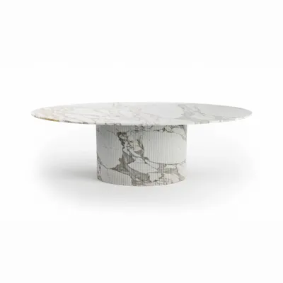 Dining Tables - Valleyra - Dining Tables - Calacatta Oro Marble - 180X100X75 cm - STONE VALLEY