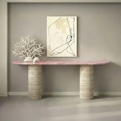 Console table - Ombrure - Console table - Pink Onyx - 180X40X85 cm - STONE VALLEY
