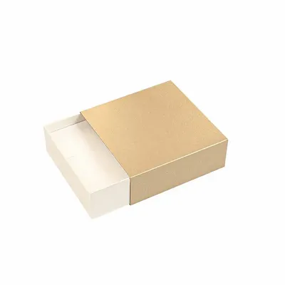 Cadeaux - Écrin vide-poche à tiroir carton irisé doré et couleur crème - LAVAL 1878