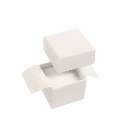 Gifts - White satin-finish smooth cardboard ring box - LAVAL 1878
