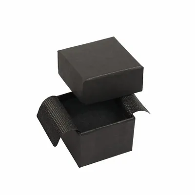 Gifts - Matte black smooth cardboard ring box - LAVAL 1878
