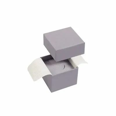 Gifts - Smooth matte grey cardboard ring box - LAVAL 1878