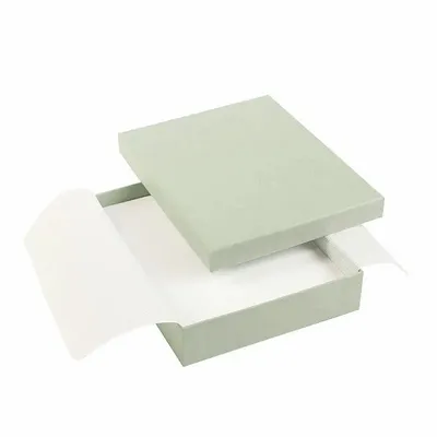 Gifts - Smooth, matte, sage green cardboard necklace box - LAVAL 1878