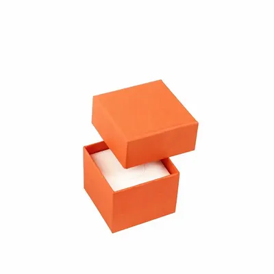 Gifts - Smooth matte orange cardboard ring box - LAVAL 1878