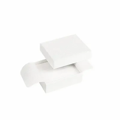 Gifts - Box for 2 wedding rings, cardboard with a matte, textured white finish - LAVAL 1878