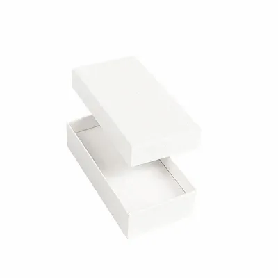 Cadeaux - Écrin pendentif/porte-clé carton aspect grainé mat blanc - LAVAL 1878