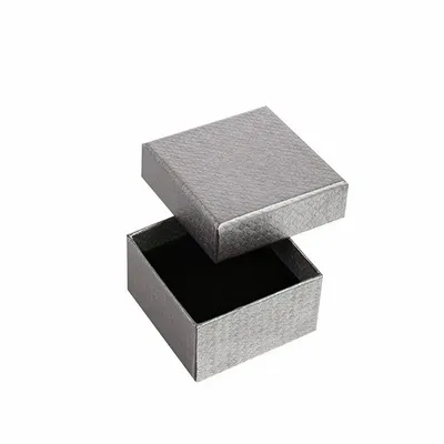 Gifts - Ring box/trinket tray, cardboard with embossed, fluted appearance, grey - LAVAL 1878