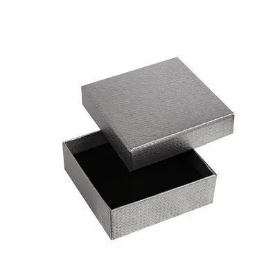 Cadeaux - Écrin vide-poche carton aspect gaufré cannelé gris - LAVAL 1878