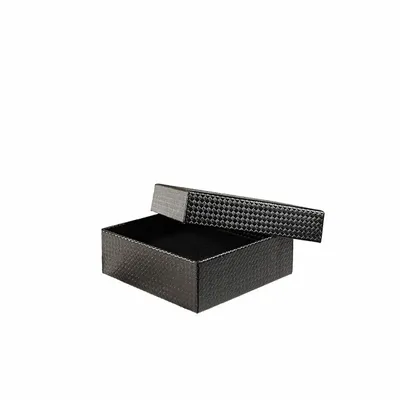 Gifts - Black embossed-finish cardboard storage box - LAVAL 1878