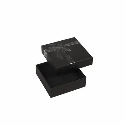 Gifts - Matte black cardboard box, black printed hot foil stamped bow - LAVAL 1878