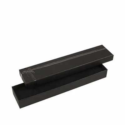 Gifts - Matte black cardboard bracelet box, black printed hot foil stamped knot - LAVAL 1878