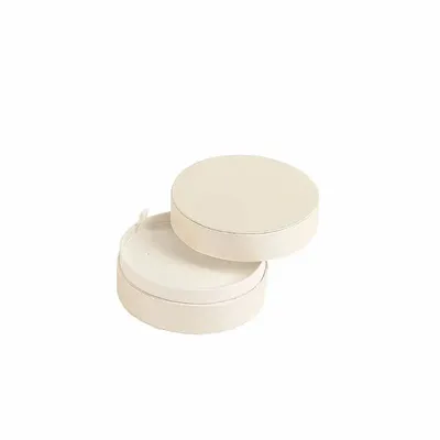 Gifts - Round, matte white iridescent cardboard trinket tray - LAVAL 1878