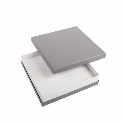 Cadeaux - Écrin collier carton mat gris à liseré blanc - LAVAL 1878