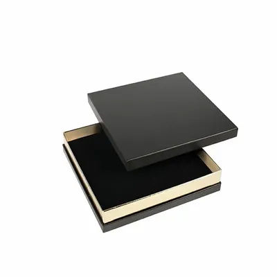 Gifts - Matte black cardboard necklace box with gold trim - LAVAL 1878
