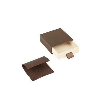 Gifts - Iridescent cardboard drawer case, microfiber pouch, brown/cream - LAVAL 1878