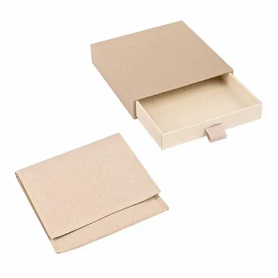 Gifts - Iridescent cardboard drawer case, microfiber pouch, beige/cream - LAVAL 1878
