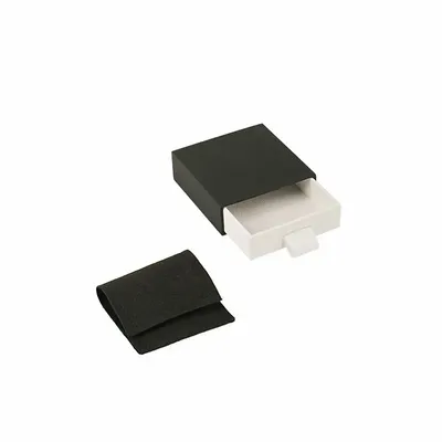 Cadeaux - Écrin carton mat/aspect grainé tiroir, pochette microfibre, noir/blanc - LAVAL 1878