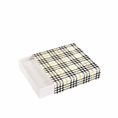 Gifts - Matte white case, drawer - black tweed/gold foil stamping - LAVAL 1878