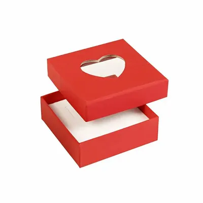 Cadeaux - Écrin vide-poche rouge mat, coeur fenêtre - LAVAL 1878