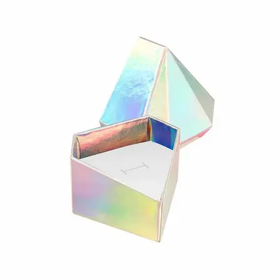 Gifts - Cardboard ring box, brilliant holographic diamond shape - LAVAL 1878