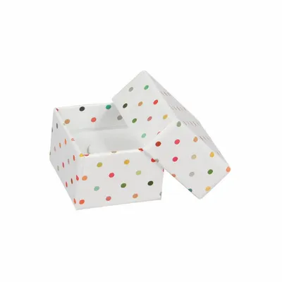 Gifts - Shiny cardboard ring box with multicolored polka dots - LAVAL 1878