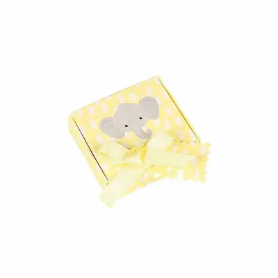 Cadeaux - Écrin vide-poche Éléphant carton irisé jaune - LAVAL 1878