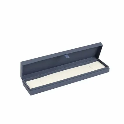 Gifts - Blue hinged cardboard bracelet case with a rubberized finish - LAVAL 1878