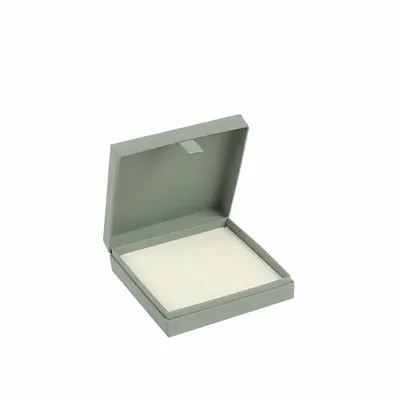 Cadeaux - Écrin vide-poche carton aspect gommé à charnière vert sauge - LAVAL 1878