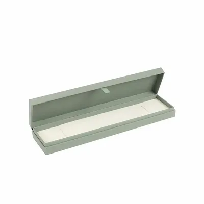 Gifts - Cardboard bracelet box with a rubberized finish and hinged sage green - LAVAL 1878