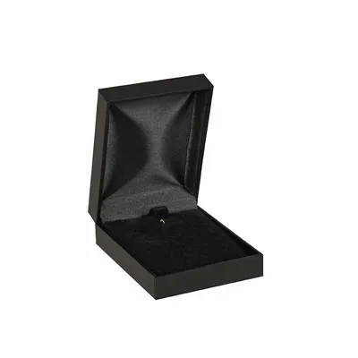 Cadeaux - Écrin boucles d'oreilles/pendentif gainé mat lisse noir - LAVAL 1878